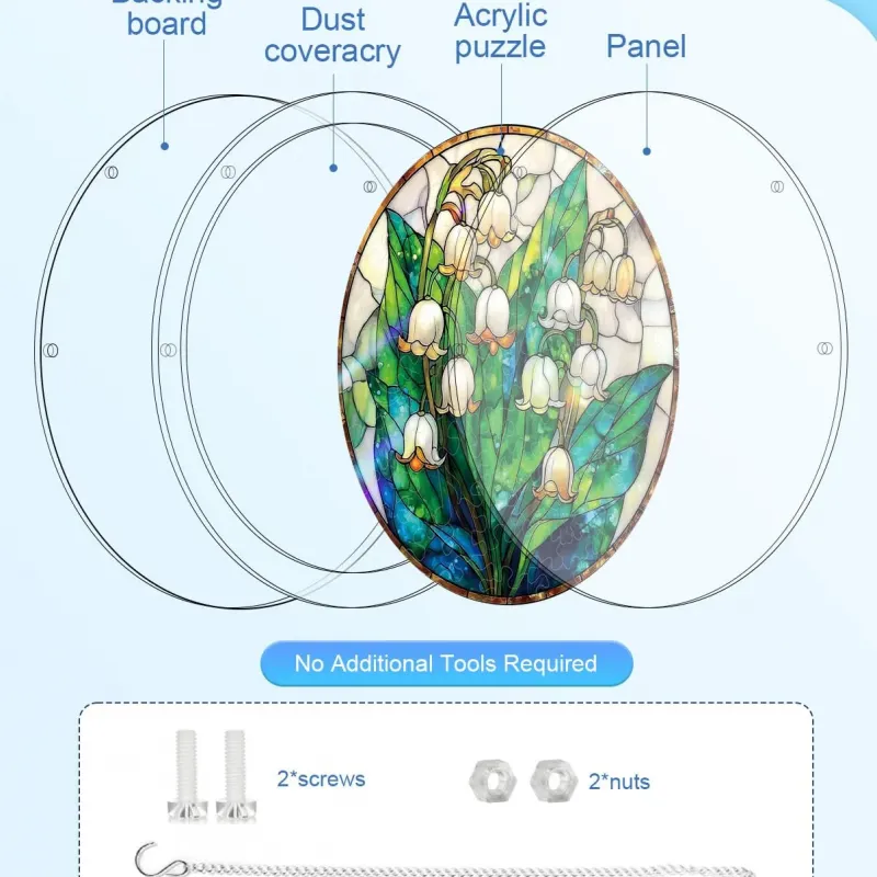 Rompecabezas Acrílico Atrapasoles - Valle Secreto de Lirios