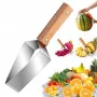 不锈钢西瓜切片器 三角形水果切块神器 带木柄