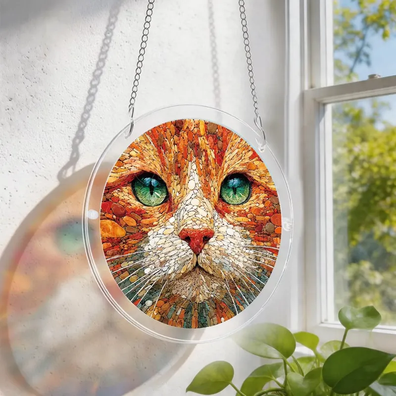 亚克力阳光捕捉器拼图 - 陨石猫咪 居家装饰套件