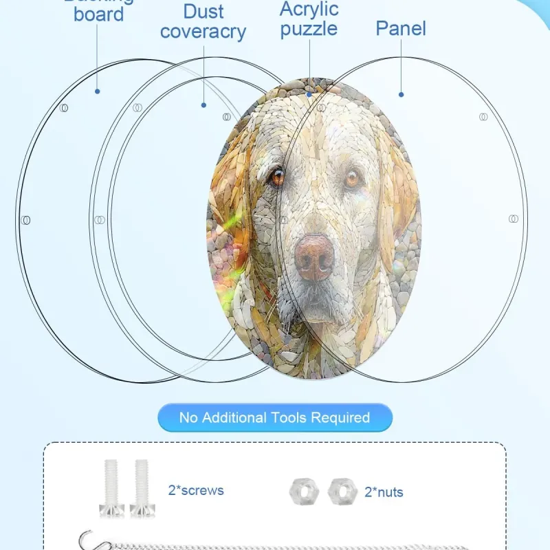 亚克力阳光捕捉器拼图 - 陨石狗狗 居家装饰套件