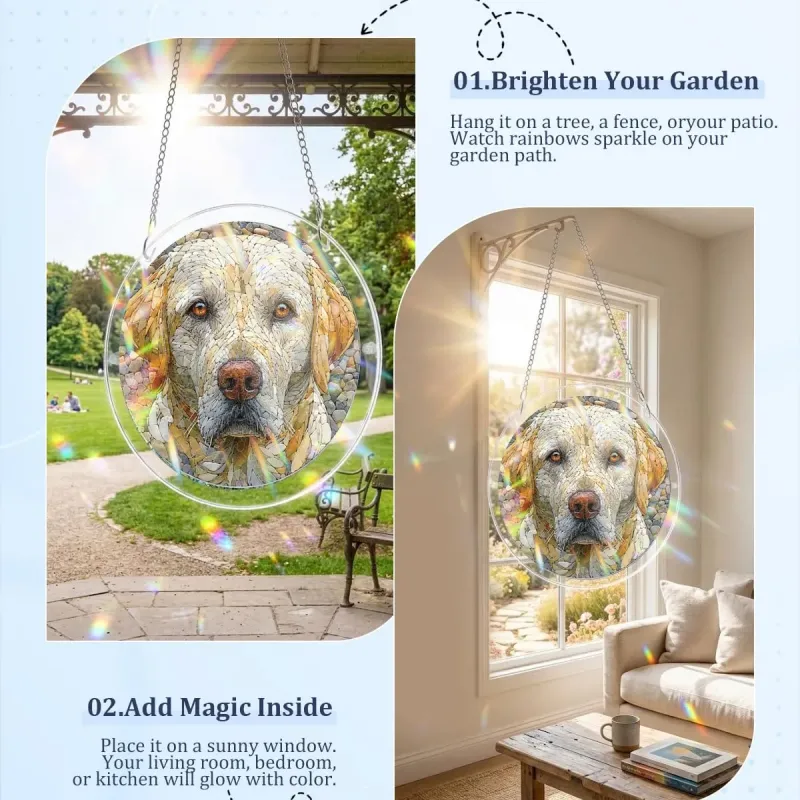 亚克力阳光捕捉器拼图 - 陨石狗狗 居家装饰套件