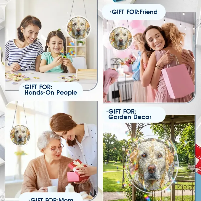 亚克力阳光捕捉器拼图 - 陨石狗狗 居家装饰套件