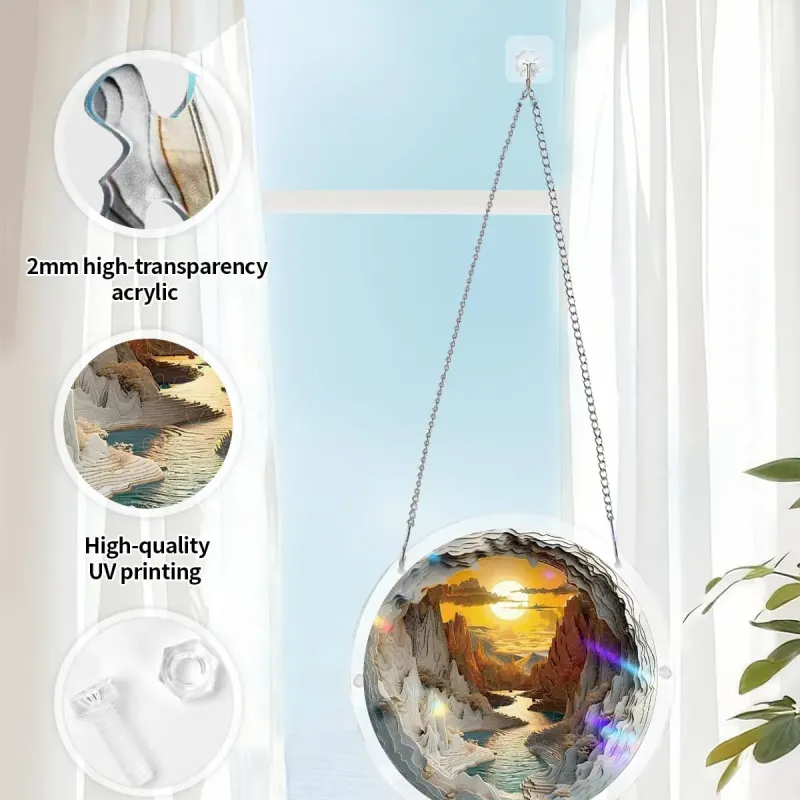 亚克力阳光捕捉器拼图 - 日落峡谷 居家装饰套件