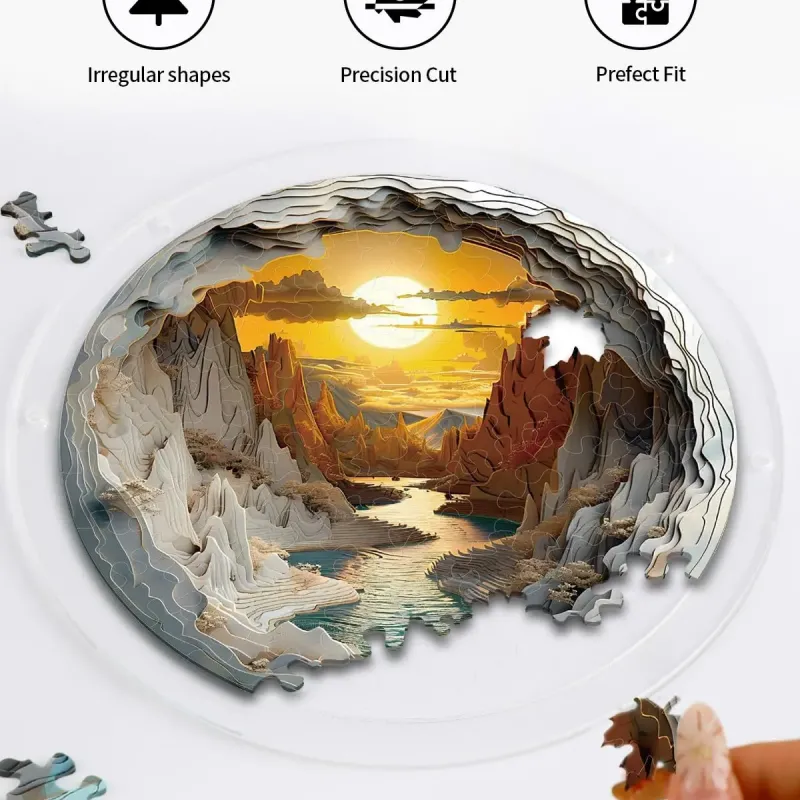 亚克力阳光捕捉器拼图 - 日落峡谷 居家装饰套件