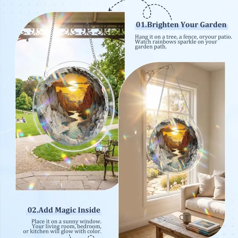 亚克力阳光捕捉器拼图 - 日落峡谷 居家装饰套件