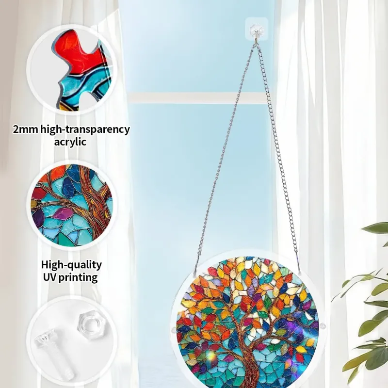 亚克力阳光捕捉器拼图 - 光耀之树 居家装饰套件