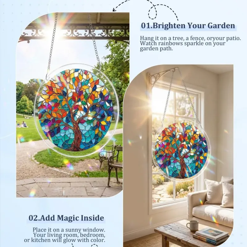 亚克力阳光捕捉器拼图 - 光耀之树 居家装饰套件