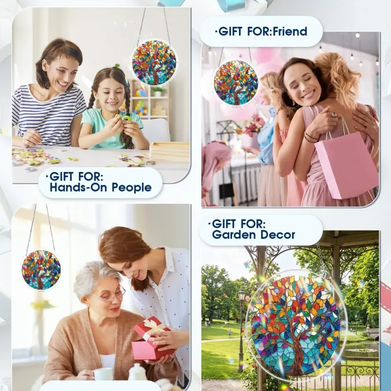 亚克力阳光捕捉器拼图 - 光耀之树 居家装饰套件