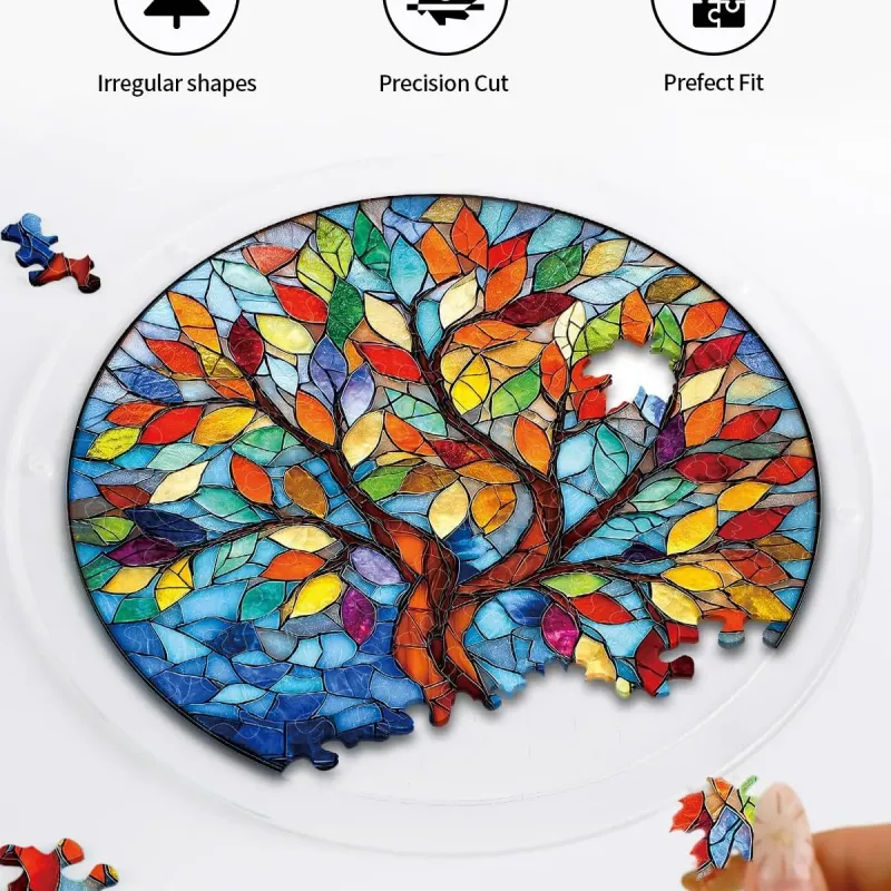 Acryl Sonnenfänger Puzzle - Baum aus strahlendem Glas