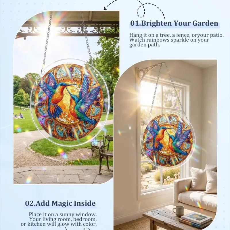 亚克力阳光捕捉器拼图 - 双生光翼 居家装饰套件