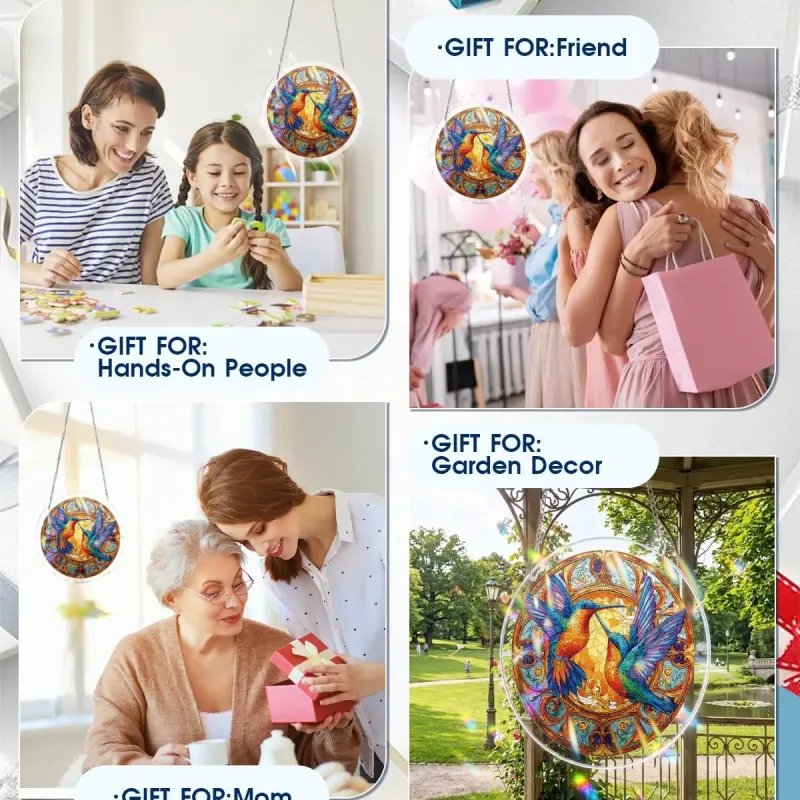 亚克力阳光捕捉器拼图 - 双生光翼 居家装饰套件