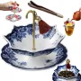 Umbrella-Shaped Ceramic Tea Filter Rotatable Porcelain Tea Strainer Reusable Tea Separator