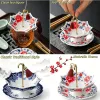 Umbrella-Shaped Ceramic Tea Filter Rotatable Porcelain Tea Strainer Reusable Tea Separator