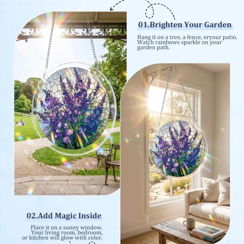 Violet Garden Grace Acrylic Suncatcher Puzzle