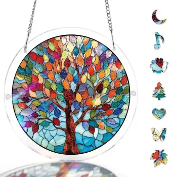 亚克力阳光捕捉器拼图 - 生命之树 居家装饰套件