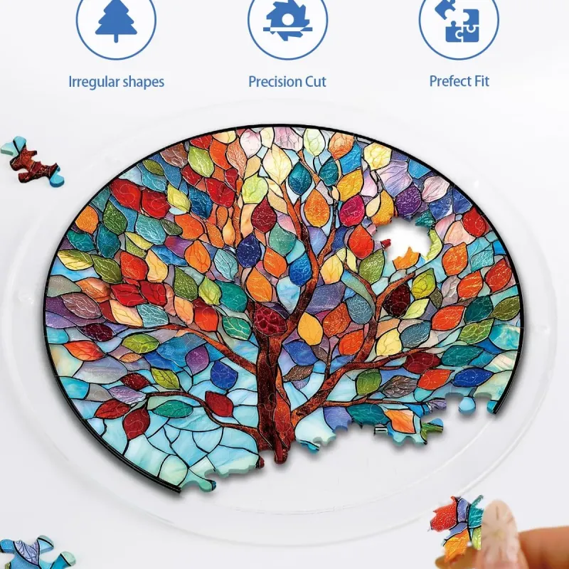 アクリル サンキャッチャー パズル - 鮮やかな生命の樹