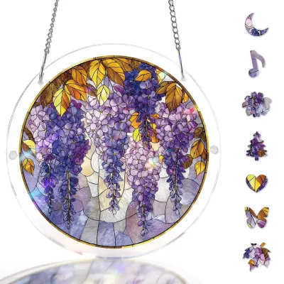 Wisteria in Glasslight Acrylic Suncatcher Puzzle