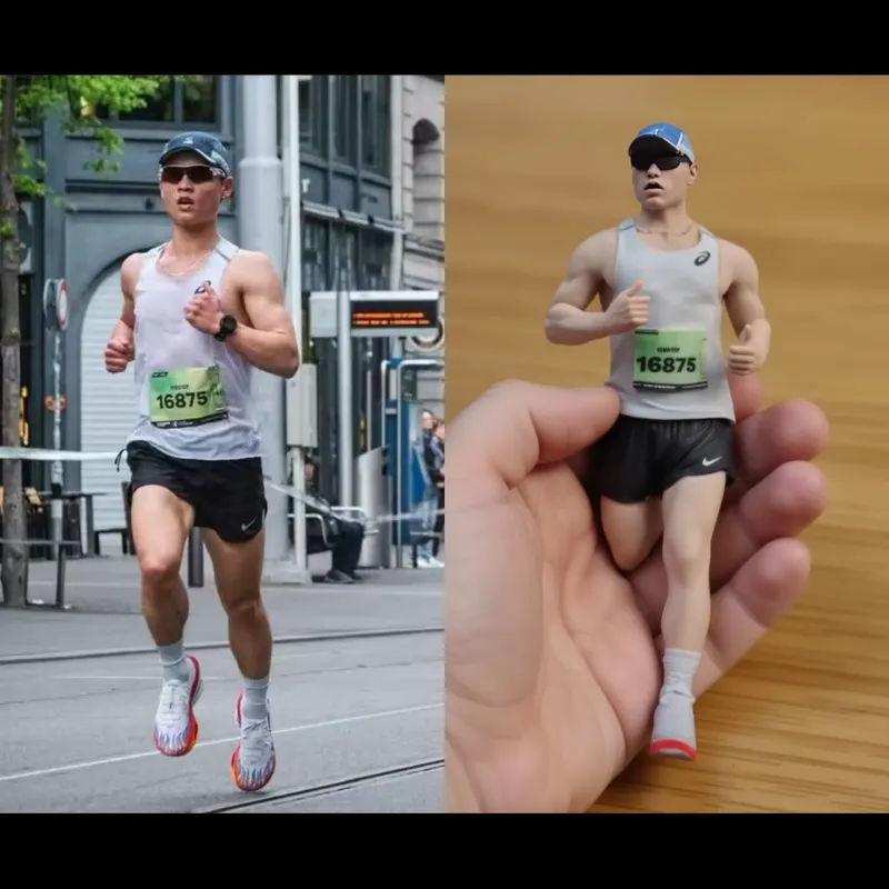 定制3D照片立体雕像 - 根据照片制作个性化全彩树脂雕像