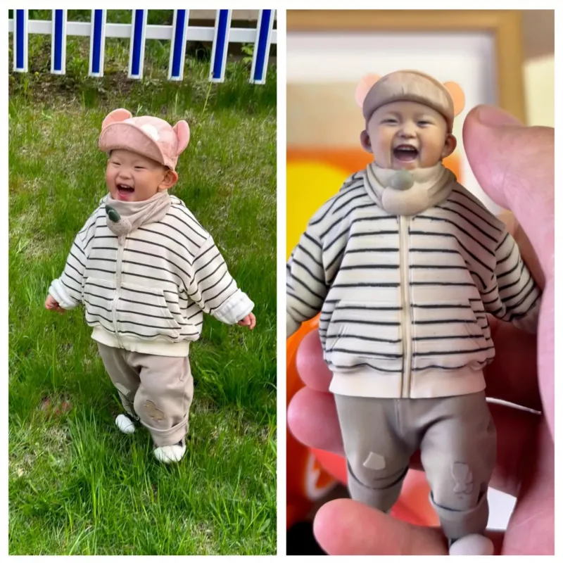 定制3D照片立体雕像 - 根据照片制作个性化全彩树脂雕像