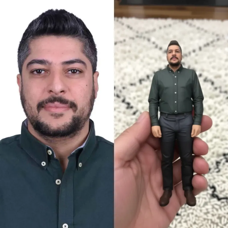 定制3D照片立体雕像 - 根据照片制作个性化全彩树脂雕像