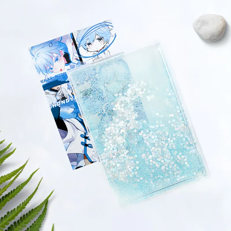 定制亚克力流沙相框 – 个性化液态闪光照片块，适用于婚礼、婴儿、情侣礼物 – DIY 摇晃闪光展示