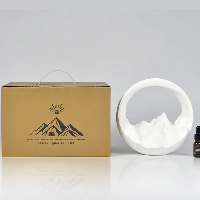 定制金色山脉照片灯 - 三合一香薰机、蓝牙音箱和夜灯