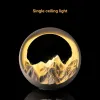 定制金色山脉照片灯 - 三合一香薰机、蓝牙音箱和夜灯