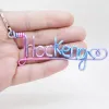 Custom Handmade Wire Name Keychain - Personalized Gradient Color Bag Charm & Gift