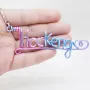 Custom Handmade Wire Name Keychain - Personalized Gradient Color Bag Charm & Gift