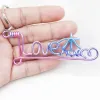 Custom Handmade Wire Name Keychain - Personalized Gradient Color Bag Charm & Gift