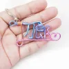 Custom Handmade Wire Name Keychain - Personalized Gradient Color Bag Charm & Gift