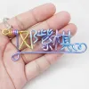 Custom Handmade Wire Name Keychain - Personalized Gradient Color Bag Charm & Gift