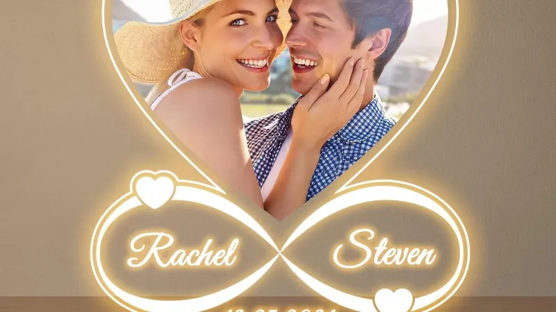 Verschenken Sie keine langweiligen Bilderrahmen mehr: Verwandeln Sie Ihre P?rchenfotos in leuchtende Kunstwerke!