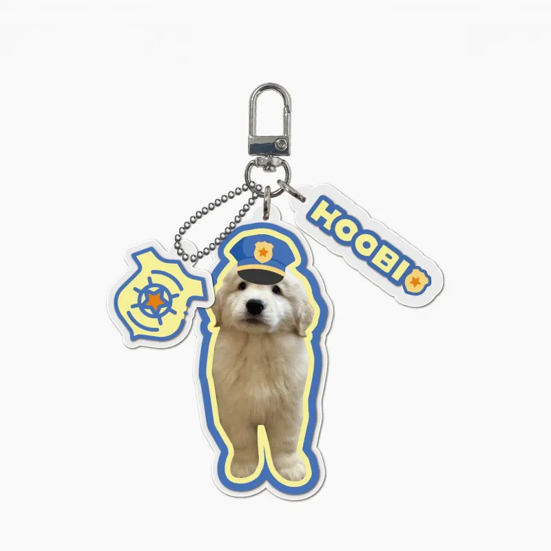 定制宠物照片亚克力钥匙扣 | 个性化狗狗猫咪肖像包包挂饰 | 可爱镂空礼物