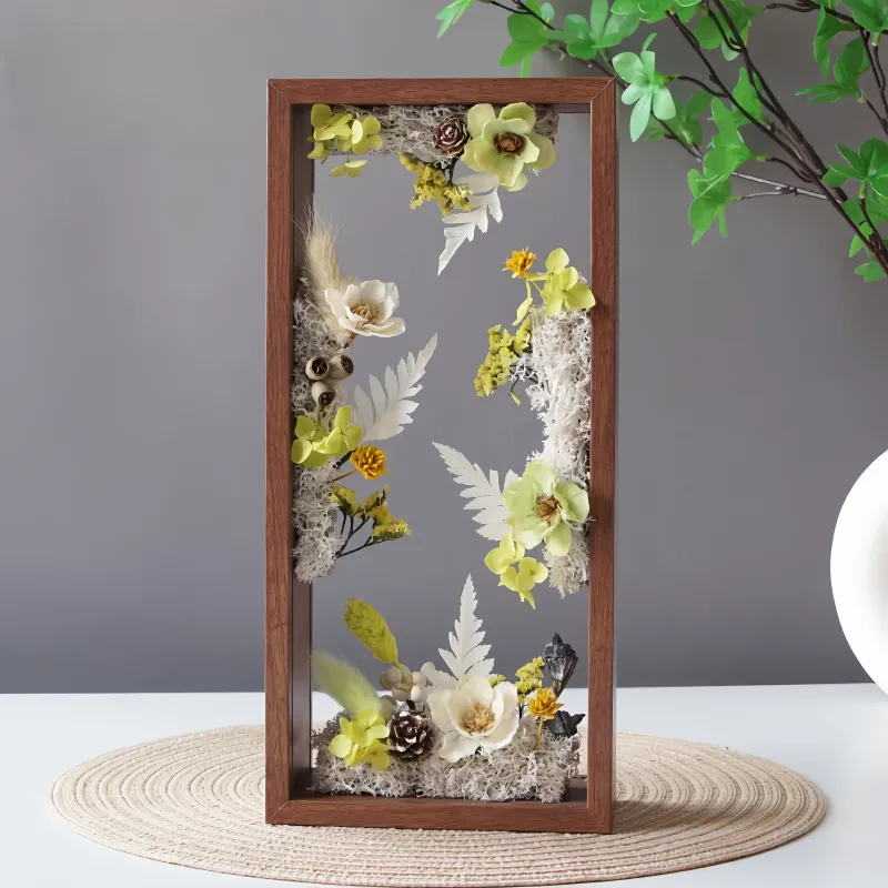 奶油花盛开 DIY 干花相框套装