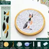 DIY-Mosaik-Untersetzer-Bastelset „Mond, Stern, Katze“ | Rund