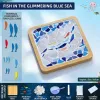 蓝色海洋鱼DIY马赛克杯垫工艺套装 | 方形