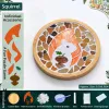Kit de bricolage pour sous-verres mosaïque écureuil | Rond