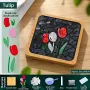 Kit de bricolage pour sous-verres mosaïque Bouquet de tulipes | Carré