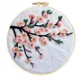 Handmade Wool Felt Blush Leaf Cherry Blossom Branch Wall Art Decor
