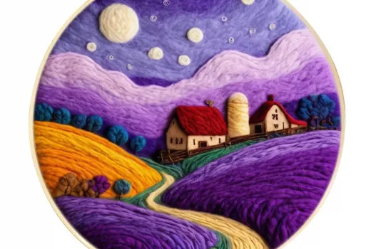 Полное руководство для начинающих по росписи в технике валяния из шерсти иглой.