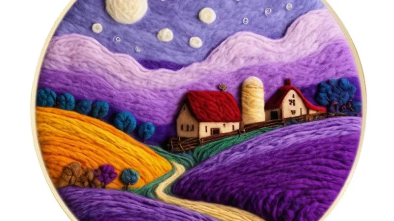 Полное руководство для начинающих по росписи в технике валяния из шерсти иглой.