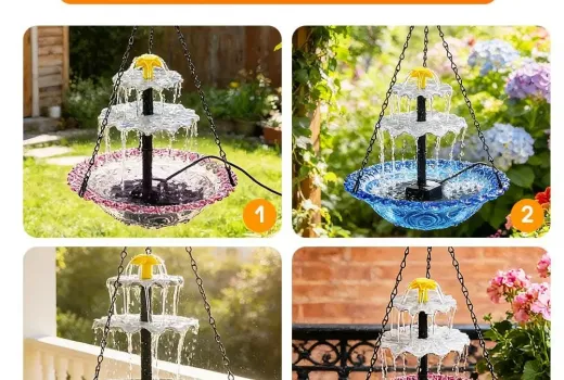 Amélioration écologique du jardin?: La magie des fontaines solaires pour oiseaux