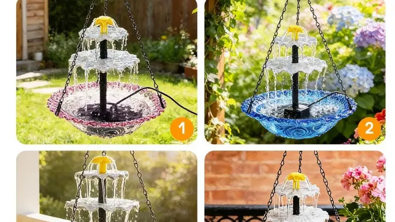 Amélioration écologique du jardin?: La magie des fontaines solaires pour oiseaux