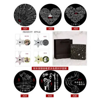 感恩圣诞节礼物雪花投影项链定女投影定制刻字彩色照片吊坠情人节