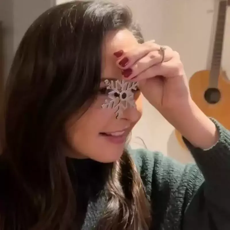 感恩圣诞节礼物雪花投影项链定女投影定制刻字彩色照片吊坠情人节