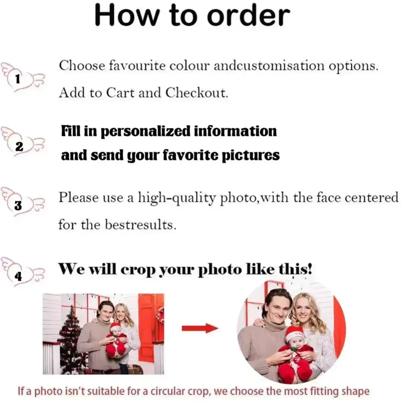 感恩圣诞节礼物雪花投影项链定女投影定制刻字彩色照片吊坠情人节