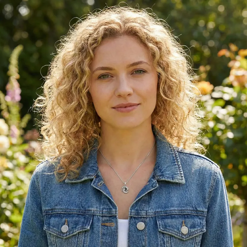 Collier personnalisé « Rose éternelle » avec pendentif photo en argent S925 et projection florale - Pendentif photo en argent S925