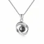 Custom "Eternal Rose" Flower Projection Necklace - S925 Silver Photo Pendant