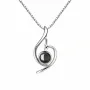 Custom "Graceful Beauty" Curve Projection Necklace - S925 Silver Photo Pendant